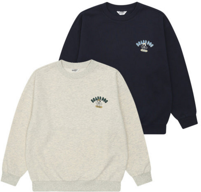 에꼴리에 주니어 "가격할인" 아동 키즈 주니어 겨울 기모 맨투맨 보드독 캐릭터 맨투맨티 24D5404 NC경산