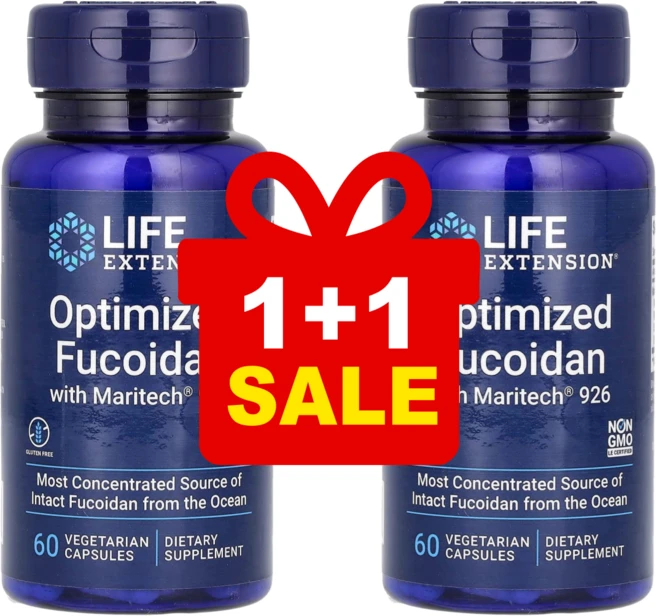 1+1 라이프익스텐션 최적화 후코이단 마리테크 926 함유 베지캡슐 60정 파타고니안 미역 100% / 해외직구 미국정품, 2개 - 쿠팡