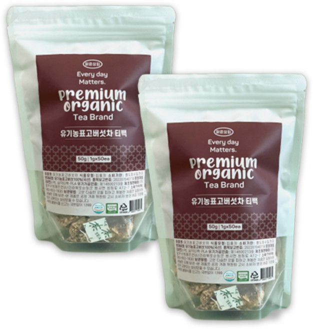 맑은상회 유기농 표고버섯차 티백, 2개, 50개입, 1g