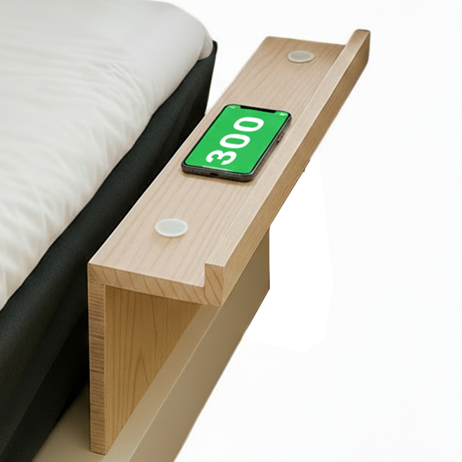 국내제작 아이린 엘린 침대 협탁 선반 틈새장, 원목(미송)