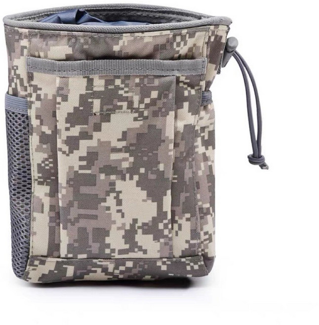 【小島生活】戰術收納掛袋 多功能腰包 攀岩鎂粉袋 molle掛件 工具掛袋 前置收納袋, 灰色迷彩（加大升級款）, 1個