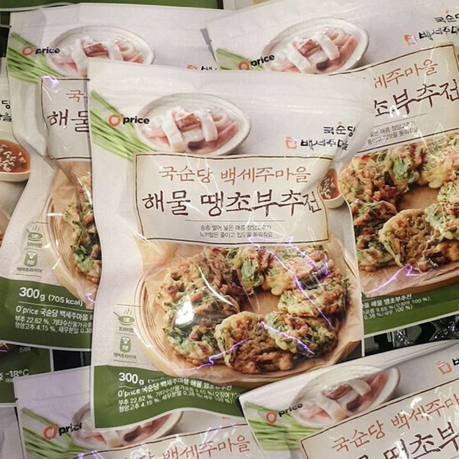 오프라이스 국순당 백세주마을 해물 땡초 부추전, 일반포장 동절기만, 300g, 1개