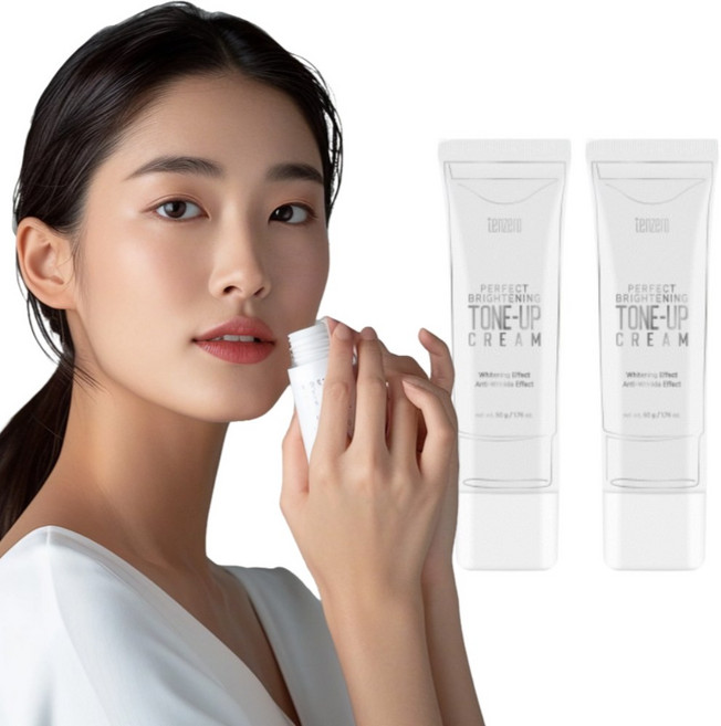 Ten zero 여성 톤업크림 바디 목 팔 다리, 2개, 50g