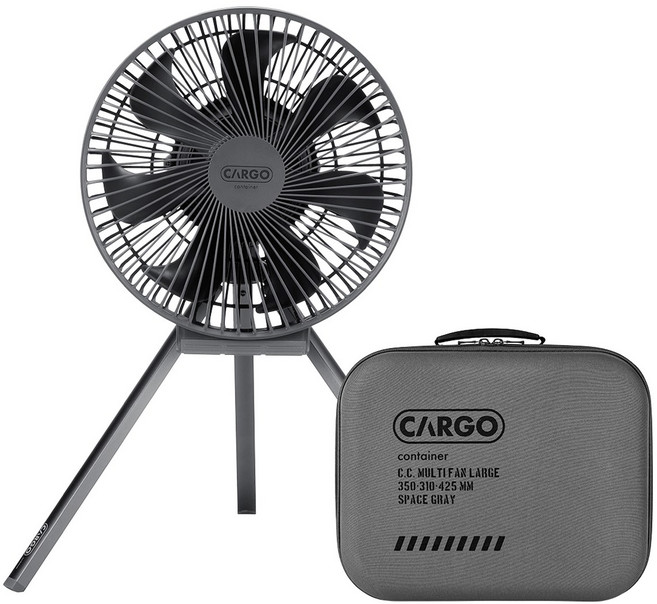카고컨테이너 휴대용 선풍기 L 캠핑 타프팬 멀티팬 서큘레이터 무선 회전, 그레이