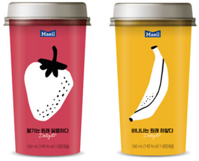 매일 딸기는 원래 달콤하다 20컵+바나나는 원래 하얗다 10컵/컵우유/무료배송