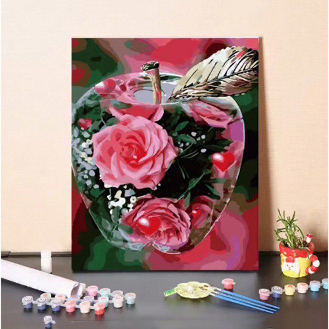 푸아이 명화그리기 폴세잔 작품 모음 8종 캔버스 2.5cm액자 유화그리기 소형-대형사이즈, 40x50cm, NO.8, 1개