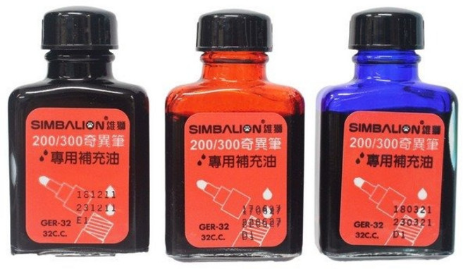 雄獅 奇異筆專用墨水補充油 GER32 /, 紅色, 1個裝