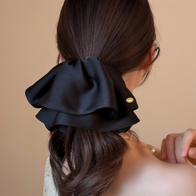 MIROSE 클래식 볼륨 리본 헤어밴드 하객룩 웨딩게스트 우아한 헤어 단정한 머리스타일