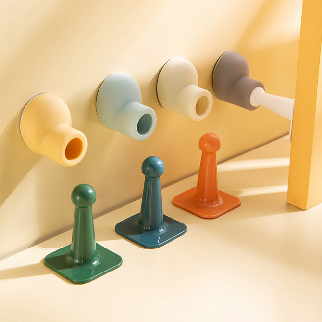 리브온 실리콘 도어스토퍼 문고정 문닫힘방지 소음방지 4개, 1세트, 혼합색상