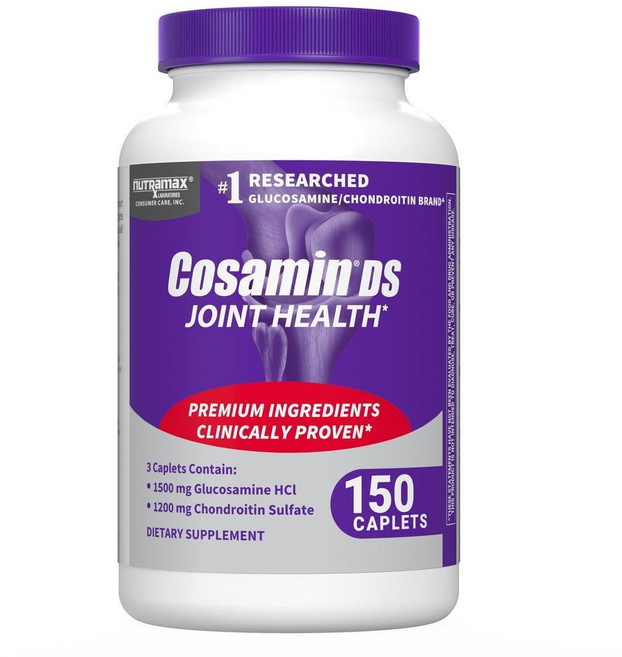 Cosamin DS 글루코사민 콘드로이친 삼키기 쉬운 캐플릿 Joint Health, 150캡슐 1개, 1개, 150정