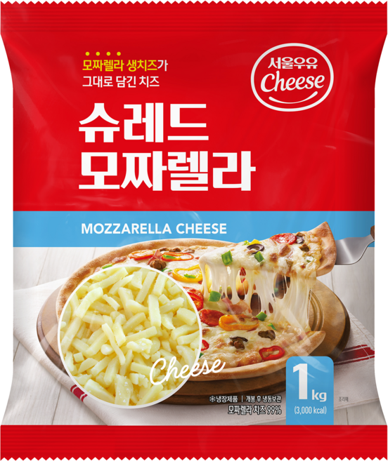 서울우유 슈레드 모짜렐라치즈1kg, 1kg, 1개
