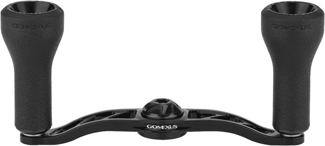 고메쿠사스 릴 핸들 CHTPE24 더블 24mm 노브 포함 시마노와 다이와의 베이트 릴에 대응 스코피온 MD와 질리온 TW HD 등에 장착 시바스 레이피 낚시 담수의 대형 어류, 1세트, all black