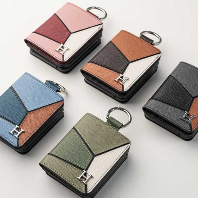 갤럭시 Z플립4 ( F721 ) 콤비 천연 소가죽 카드수납 케이스