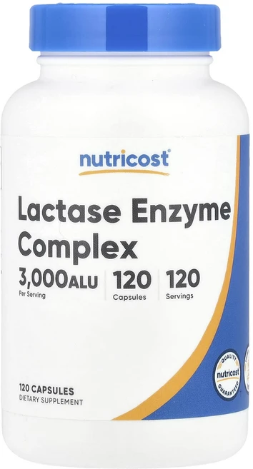 Nutricost 락타아제 효소 복합체 3000ALU 캡슐 120정, Nutricost락타아제효소복합체3000ALU캡슐120, 1개 - 쿠팡