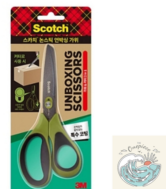 루피상점 3M 스카치 논스틱 언박싱 가위 가위칼 택배용품 박스커터날