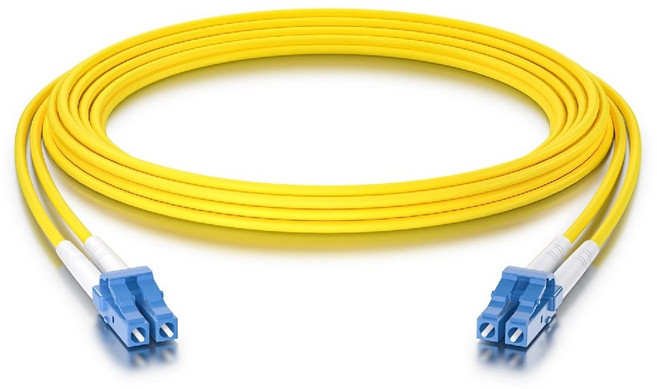 LC-LC 單模雙芯光纖跳線 OS2 Duplex LC/UPC-LC/UPC 9/125um LSZH 2.0mm, 黃色, 1條, 1m