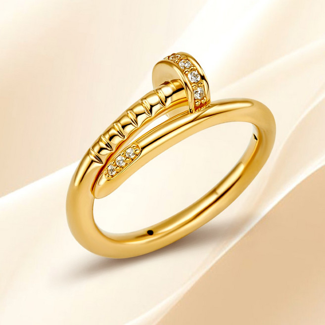 [러브넛 정품] 18K골드 아레스 네일 반지 데일리 포인트 패션 여성 반지