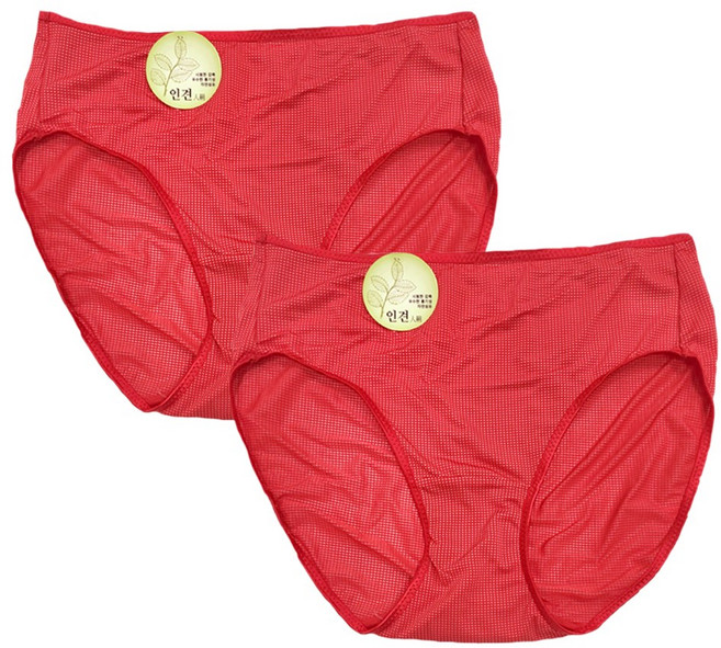 인유어스 여성용 할머니 인견팬티 빅사이즈 편한 맥시 팬티 2종세트 90~105
