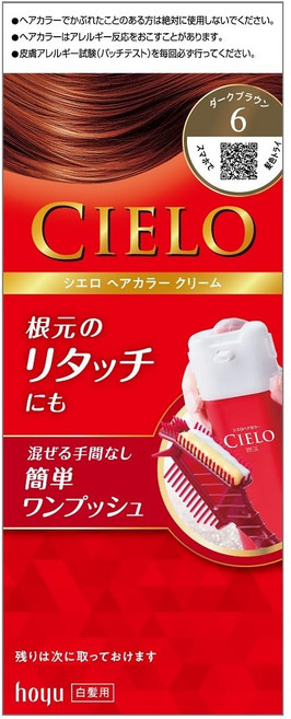 호유 시에로 헤어 컬러 EX 크림 6 (다크 브라운) 1제 40g+2제 40g []