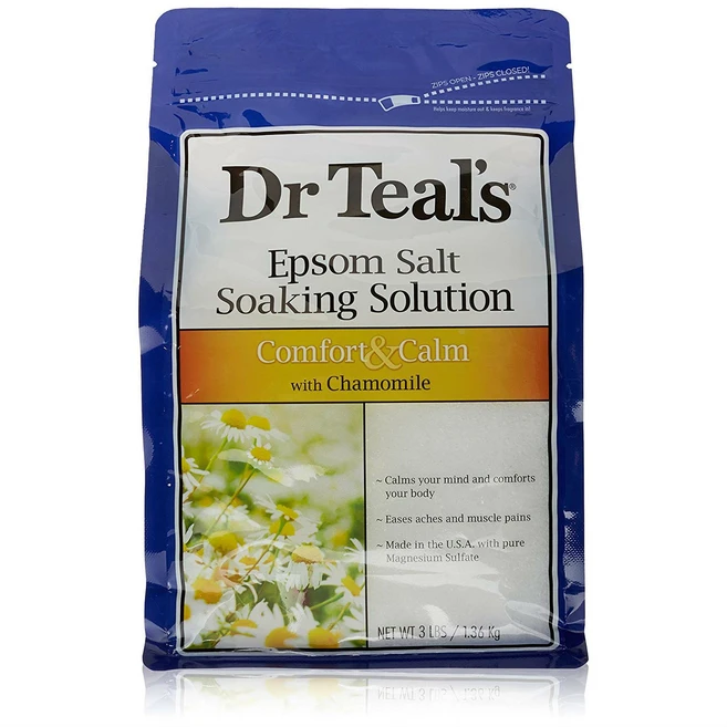 닥터틸즈 퓨어 엡솜 솔트 소킹 솔루션 입욕소금 컴포트 & 캄 카모마일, 1.36kg, 1개 - 쿠팡