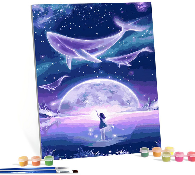 아이러브페인팅 DIY 명화그리기 4050, 신비한 바다고래, 1개