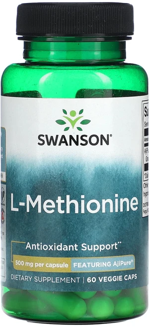 스완슨 L-메티오닌 Featuring AjiPure 500mg 60 베지캡슐, 1개, 60정 - 쿠팡