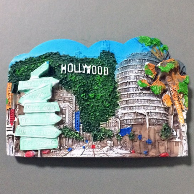 맛있는굿즈 호주 미국 하와이 뉴욕 괌 사이판 뉴질랜드 냉장고자석 마그넷 마그네틱 기념품, C미국64.할리우드