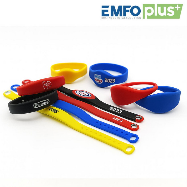 RFID 팔찌형 태그 13.56Mhz 14443A 사우나 놀이공원 워터파크용 손목밴드 방수 RF태그, 1개, 옵션2. 일체형 손목태그A 노랑
