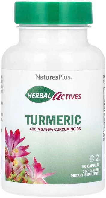 NaturesPlus 허브 액티브 강황 400mg 캡슐 60정 NAP-07284, NaturesPlus, 허브 액티브, 강황, 400mg, 1개 - 쿠팡