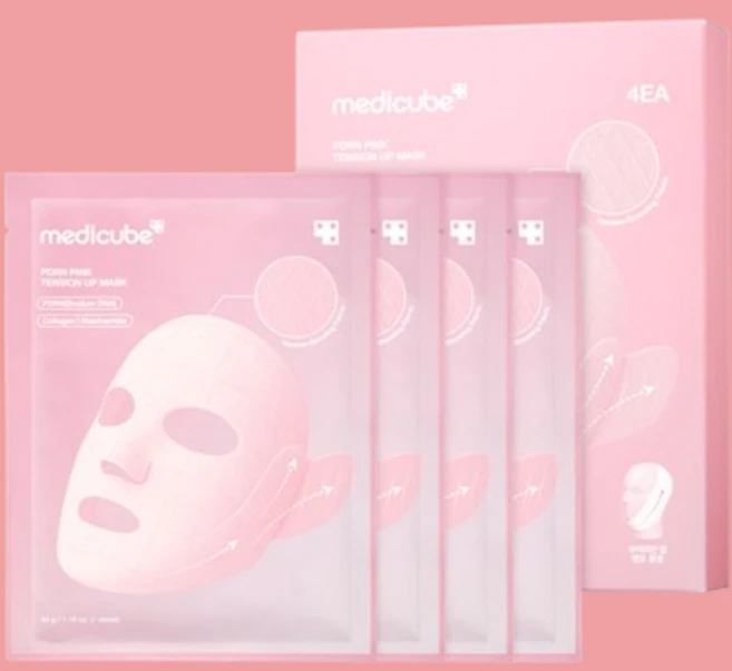 메디큐브 PDRN 핑크 리프트 업 마스크, 1개, 4개입 - 쿠팡