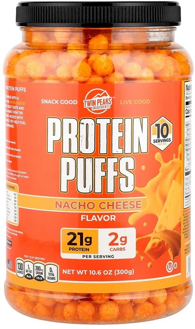 아이허브 프로틴 퍼프 나초 치즈 300g(10.6oz), Twin Peak 피크s 프로틴 퍼프 나초 치즈 300, 300g, 1개 - 쿠팡