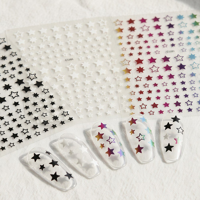 백억언니 별 네일스티커, 1개, 무지개 (849)