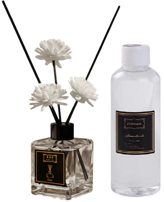 室內精油擴香瓶 香氛, 1個, 50ml, 【方瓶】- 梔子花