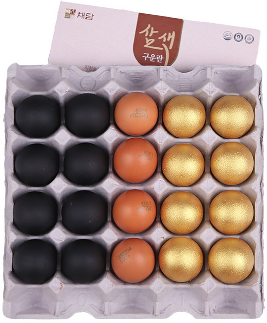자연미가 삼색구운란 20구 세트 (참숯흑란 8ea + 구운계란 4ea + 금계란 8ea), 1개