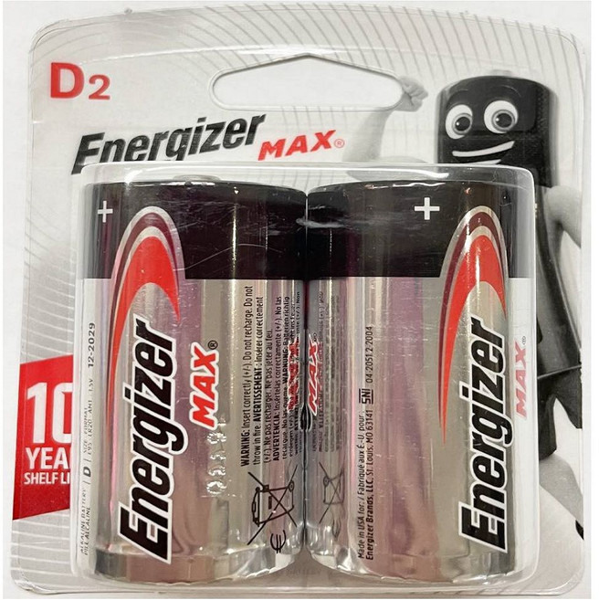 Energizer 勁量 鹼性電池 1號 2入裝 1.5V, 1個