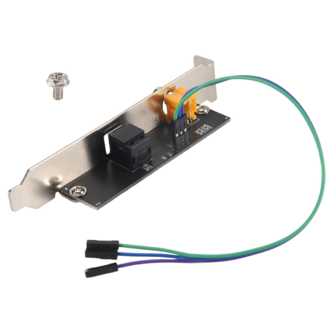 24비트 192Khz 도터 카드 SPDIF 광 및 RCA 아웃 플레이트 케이블 브라켓 ASUS Gigabyte용 디지털 오디오 출력, 한개옵션0, 1개