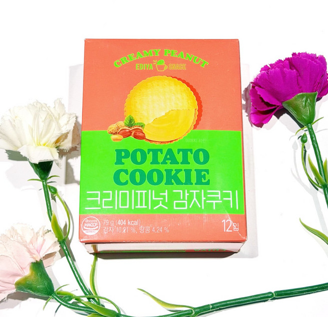 EDIYA 奶油花生風味馬鈴薯餅乾 79g, 1個