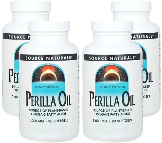 소스네츄럴스 들깨 기름 1000 mg 90 소프트젤, 90정, 4개 - 쿠팡