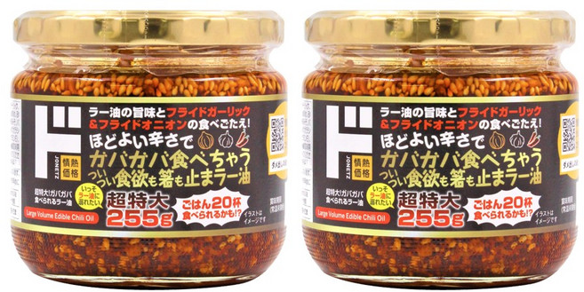 일본 돈키호테 바삭바삭 마늘칩 고추기름 떠먹는 라유, 2개, 255g