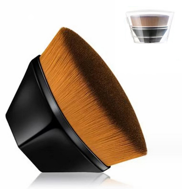 세렌디 초미세모 페이스메이크업 브러쉬 55호 파운데이션용, 1개, 블랙