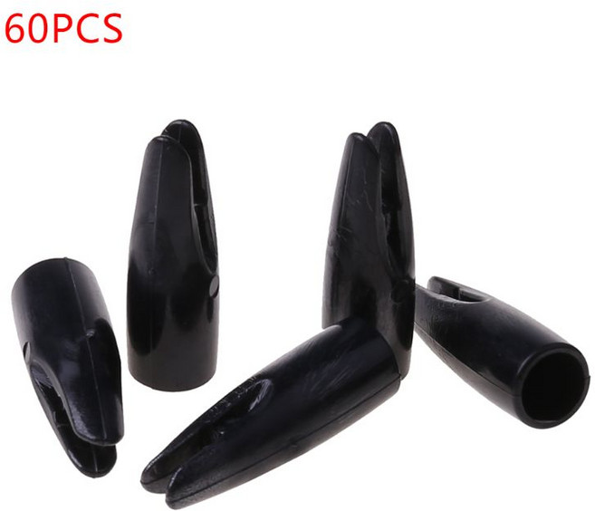 화살촉 활 DIY 촬영을 위한 60pcs 화살촉 플라스틱 인서트 테일 양궁, 1개