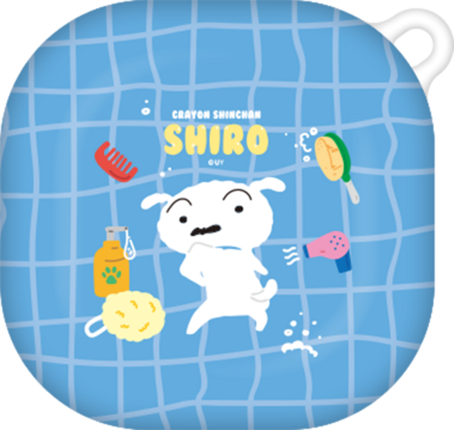 짱구 삼성 갤럭시 버즈4 / 버즈4프로 호환 하드 케이스, 1개, 흰둥이 빅 샤워, 버즈4/버즈4프로 공용