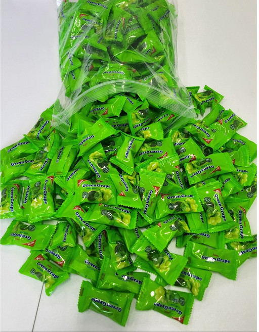 [놀러과자] 미왕 쥬시젤리 청포도 대용량 개별포장, 150개, 10g