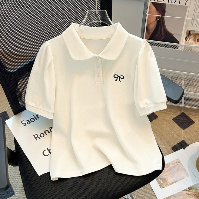 ASURE 여성 여름 벌룬 폴로 티셔츠