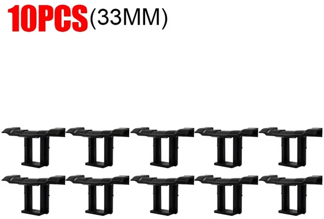 30/32/35/40mm 태양광 모듈 청소 클립 패널 물 배출 슬러지 제거 클램프 부품, 02 33MM- 10PCS