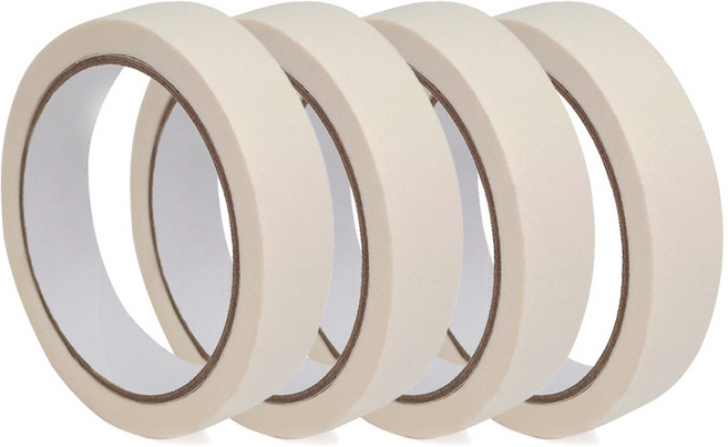 아이베란다 마스킹테이프 도장 자동차 종이테이프 20mm x 20M, 4개