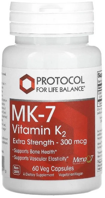 프로토콜포라이프밸런스 MK-7 비타민 K2 엑스트라 스트렝스 300mcg 베지 캡슐, 1개, 60정 - 쿠팡