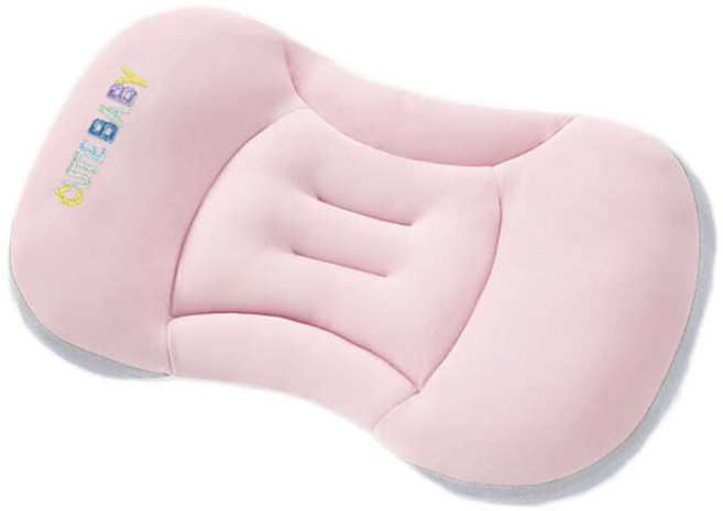 CUTE BABY 太空分區枕 嬰兒枕 聚酯纖維, 粉色（3-12周歲）