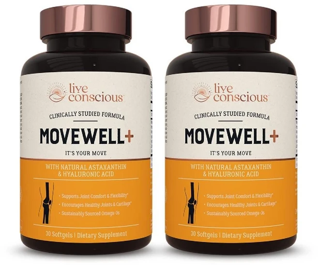 라이브컨서스 무브웰 MoveWell 글루코사민 콘드로이틴 MSM 히알루론산 120정 2개 - 쿠팡