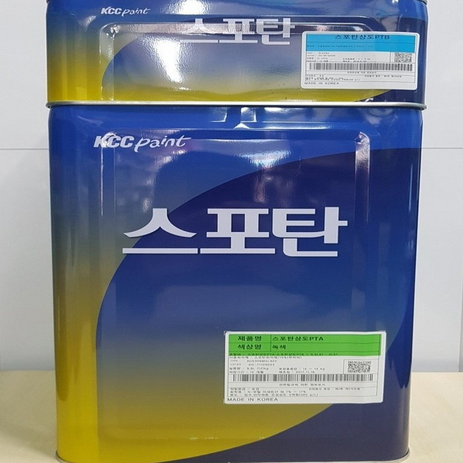 KCC페인트 스포탄상도 14kg 옥상방수용 우레탄페인트 상도 녹색, 1개